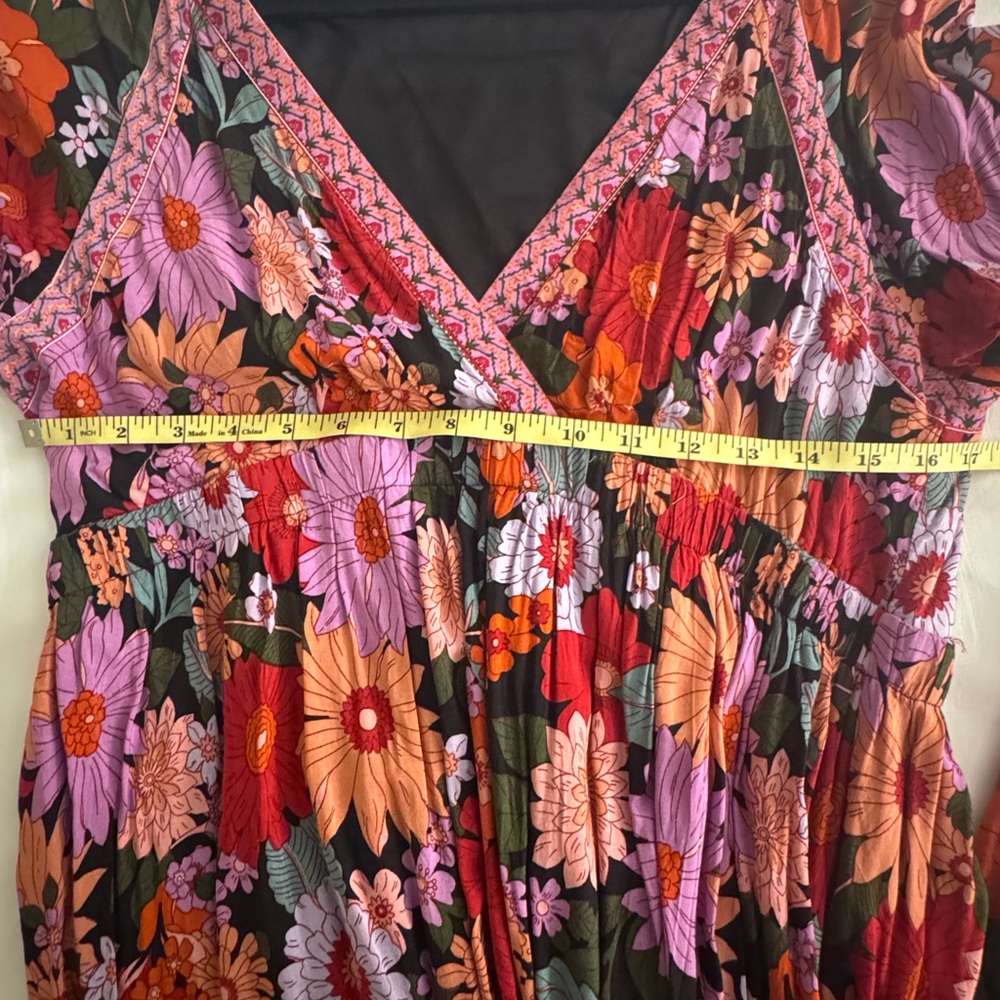 Baltic Born Red and Purple Floral Maxi Dress - Picture 4 of 5